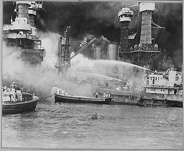 Pearl Harbor, T.H. taken by surprise, during the Japanese aerial attack